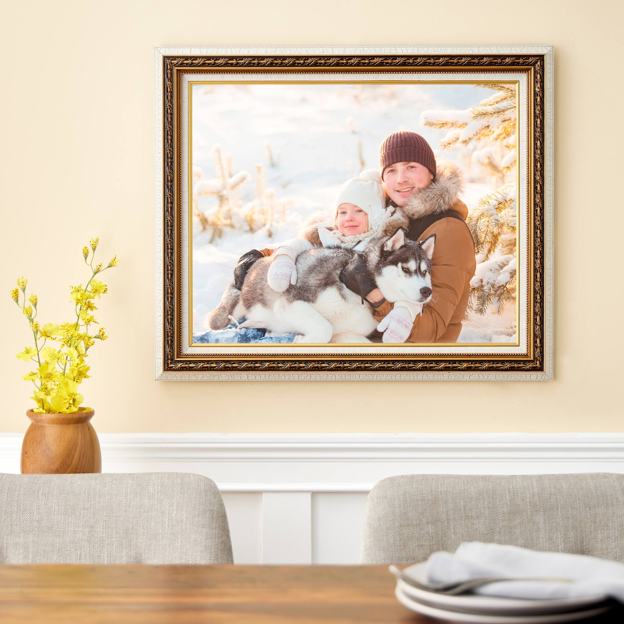 16" x 20" White Crackle Open Back Frame by Studio Décor®